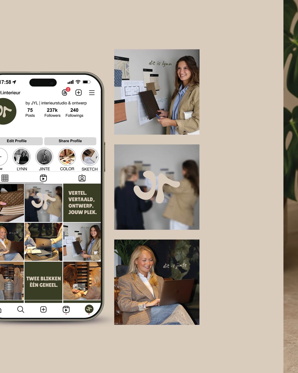 De Instagram-feed van By JYL in de nieuwe stijl